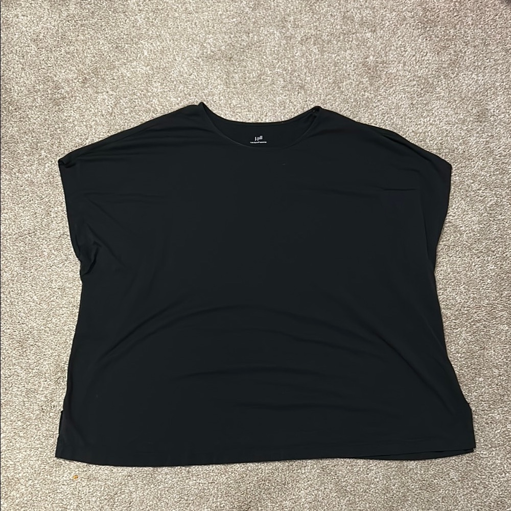 J. Jill Black Boxy Sleeveless Muscle Tee